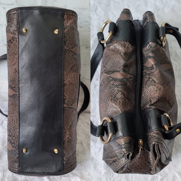 PACO RABANNE Snake Print Leather Top Handle Bag - Picture 8 of 13